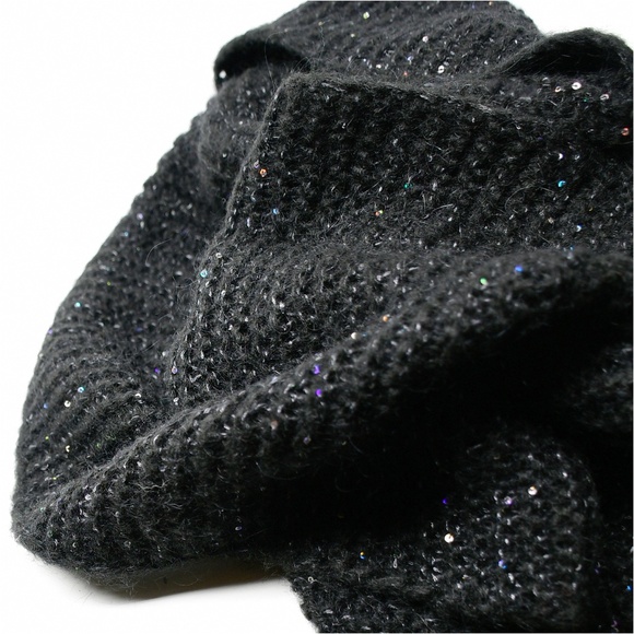 UN JOUR AILLEURS Eternity Scarf with Multicolour Micro Paillettes - Picture 6 of 13